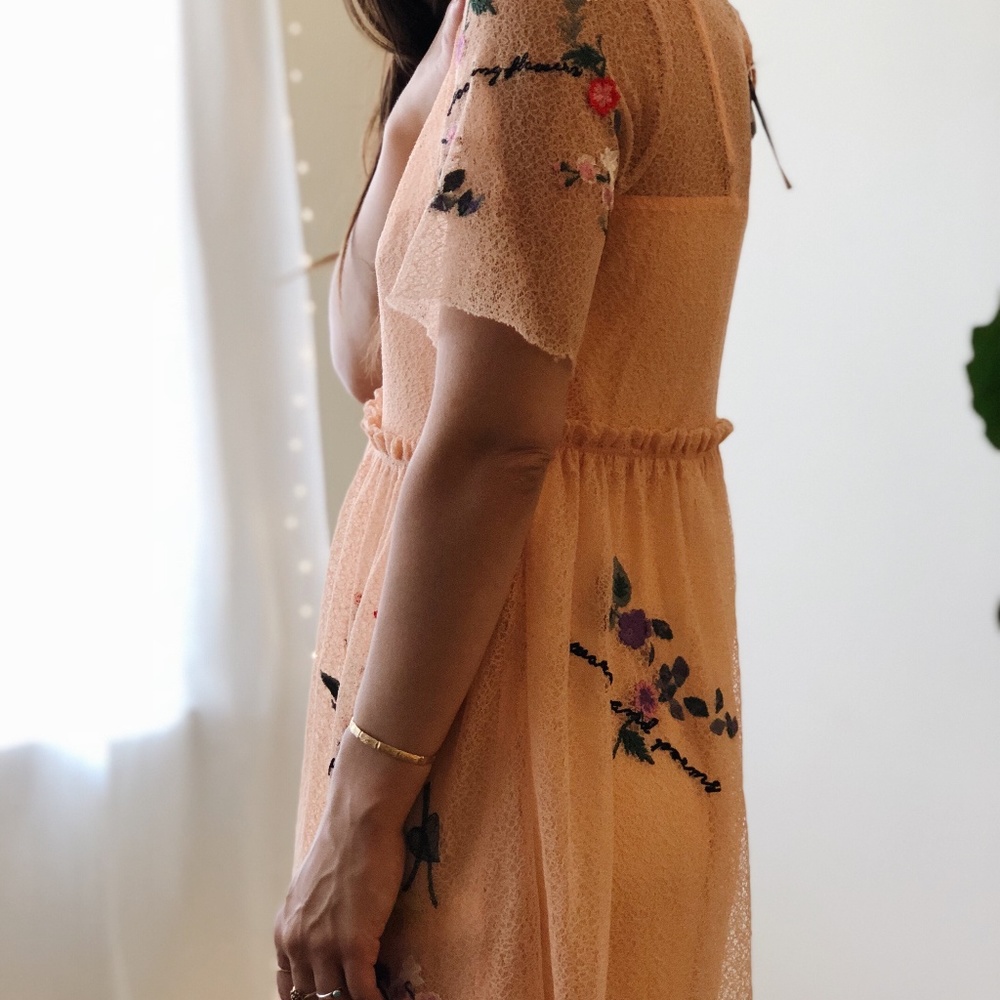 Topshop Petite Floral Lace Skater Dress - Picture 2 of 3